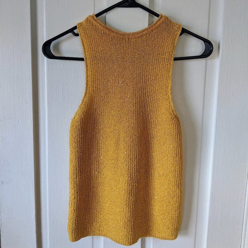 Mango Sleeveless Sweater Yellow/Gold XS